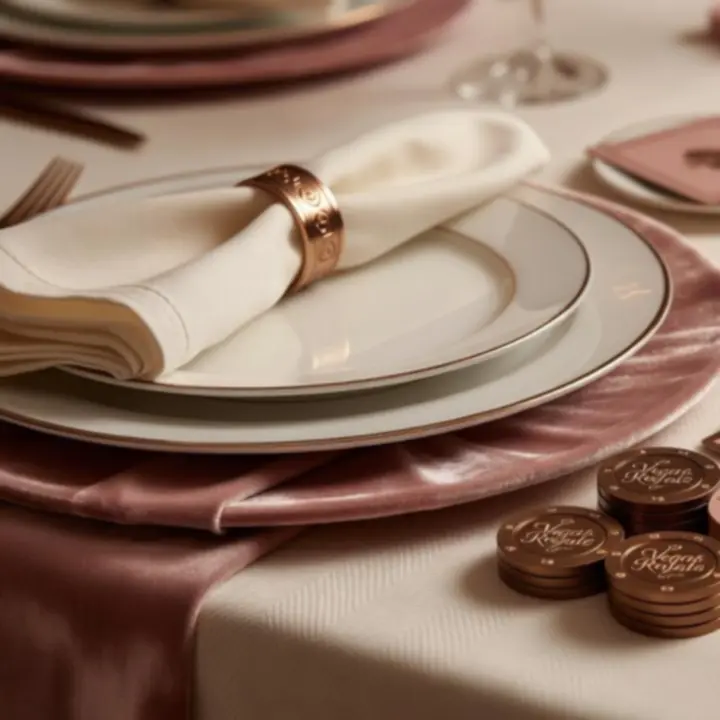 Bronz részletekkel díszített elegáns kaszinó dekoráció egy YURII POHORIELOV YRP.BUD által berendezett rendezvényen