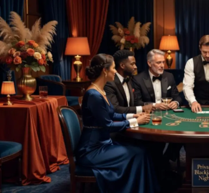 Privát kaszinó party baráti társasággal